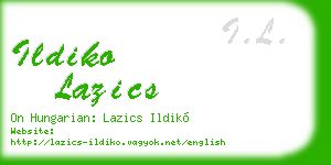 ildiko lazics business card