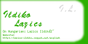 ildiko lazics business card